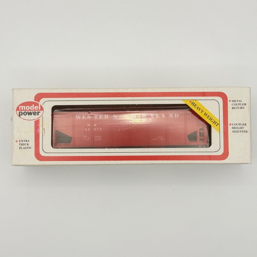 Model Power 8061 Western Maryland Hopper HO Scale Red Heavy Weight 52073